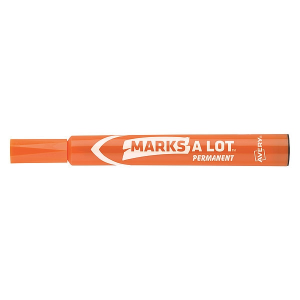 Large Desk-Style Permanent Marker, Chisel Tip, Orange
