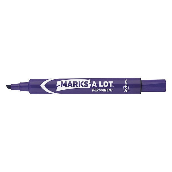 Large Desk-Style Permanent Marker, Chisel Tip, Purple