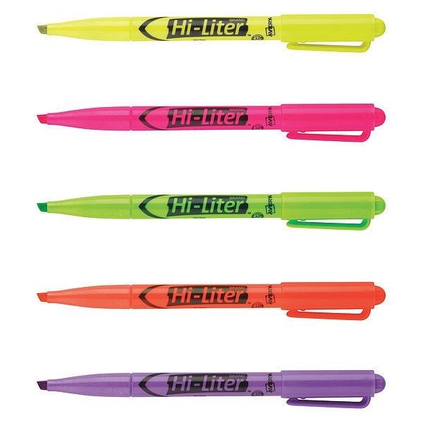 Pen-Style Highlighters, Assorted Colors, Smear Safe, Nontoxic