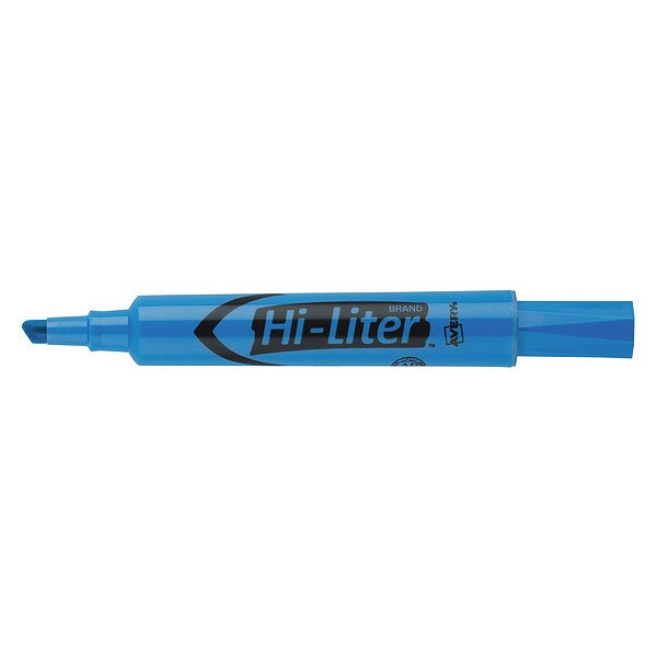 Desk-Style Highlighter, Chisel Tip, Fluorescent Blue, Smear Safe, Nontoxic