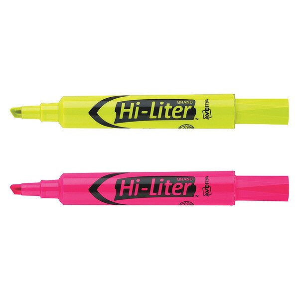Desk-Style Highlighters, Assorted Colors, Smear Safe, Nontoxic