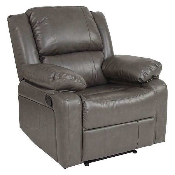 Harmony Series Leather Recliner, Gray