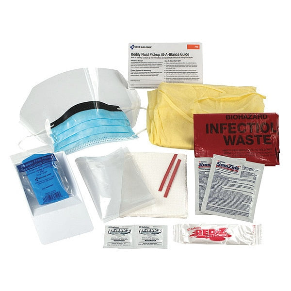 Biohazard Spill Kit, Cardboard Tray, White