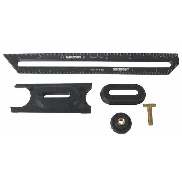 Square Kit, Alum, 8 In L, Black