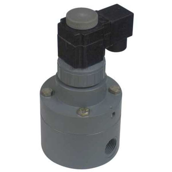 120V AC Polypropylene Solenoid Valve, Normally Closed, 2 in Pipe Size