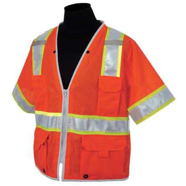 2XL Class 3 High Visibility Vest, Orange