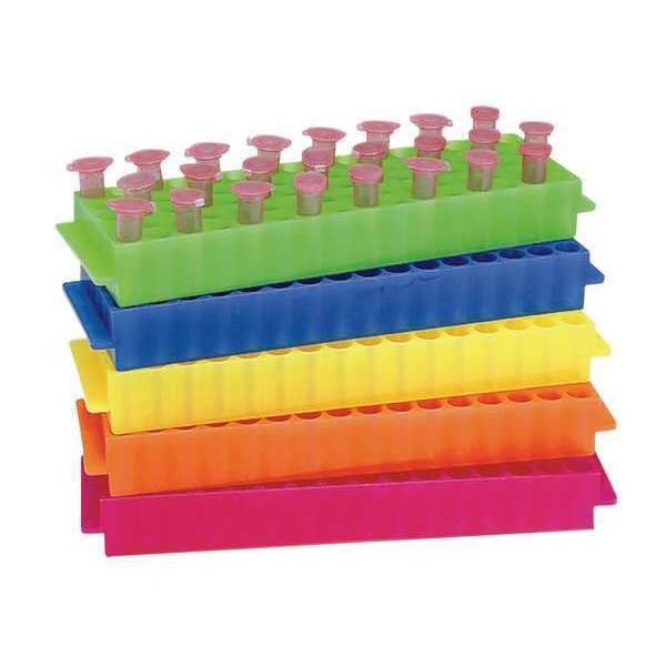 80-WellMicrotubeRack, YELLOW, PK5