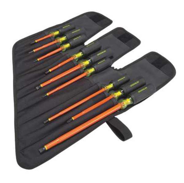 Insulated Screwdriver Set, Slotted/Phillips, 9 pcs