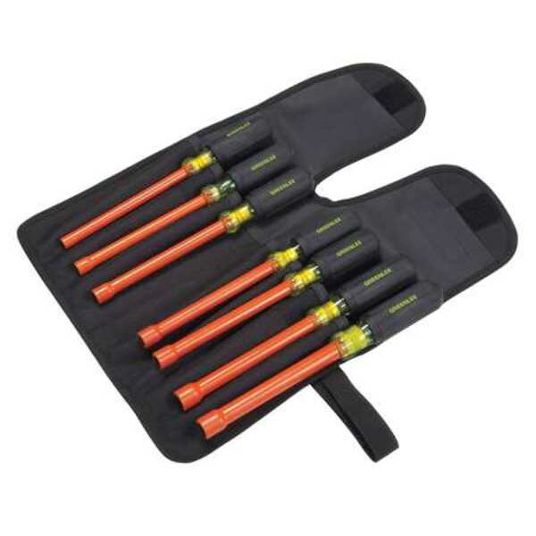 Nut Driver Set, 7 Pieces, SAE, Hollow, Ins