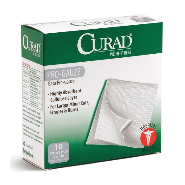 Gauze Pad, Sterile, White, PK10