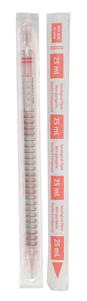 25mL Pipet, Individually Wrap/Bag, PK200