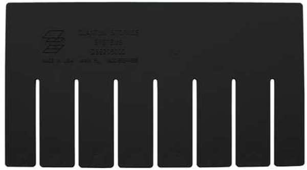 Plastic Divider, Black, 16 1/2 in L, Not Applicable W, 10 7/8 in H