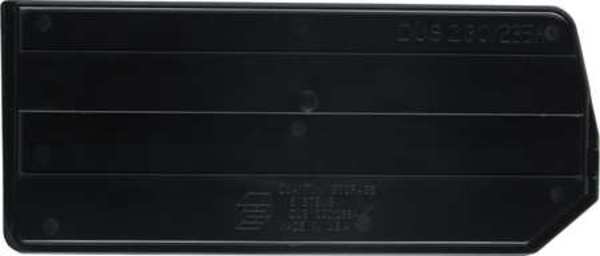 Plastic Divider, Black, 10 in L, 4 1/4 in W, 4 1/4 in H