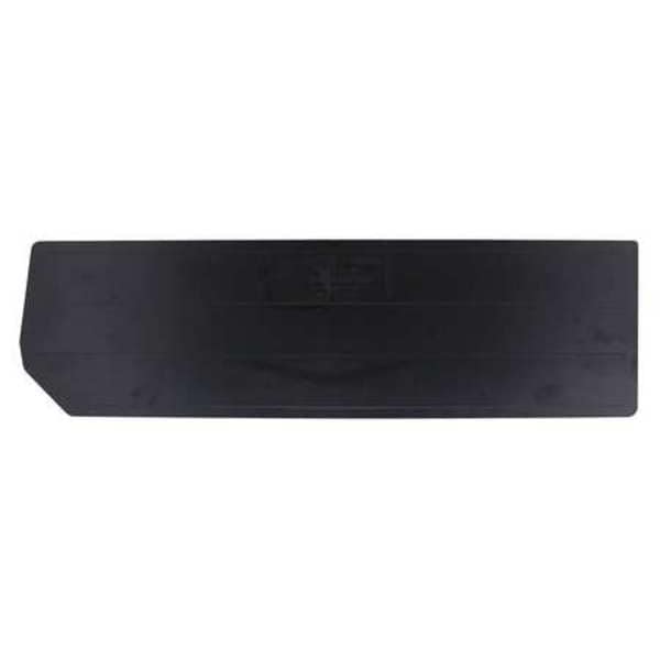 Plastic Divider, Black, 21 in L, 6 1/4 in W, 6 1/4 in H