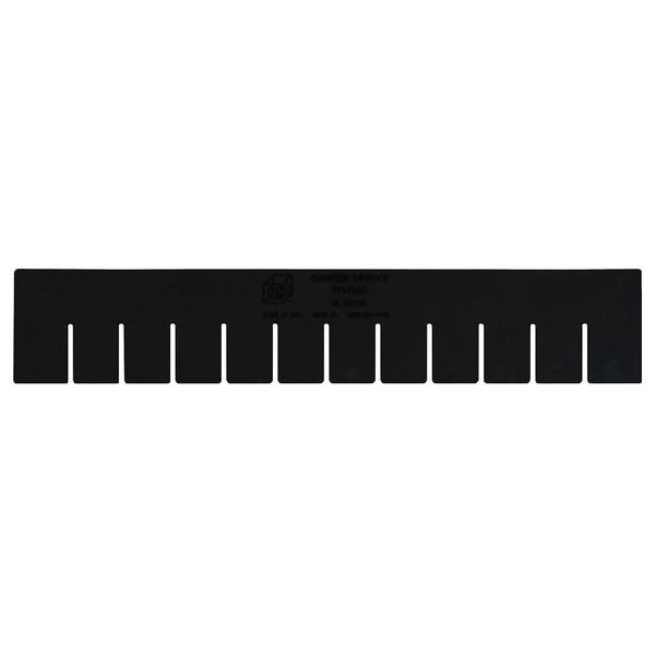 Plastic Divider, Black, 15 1/4 in L, Not Applicable W, 3 in H