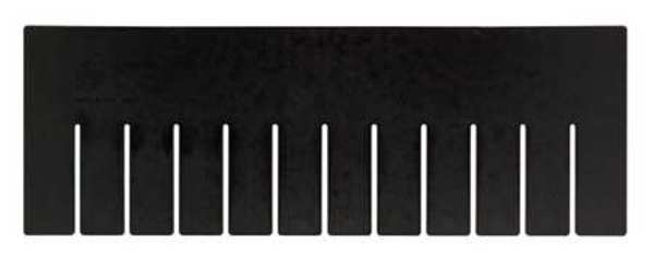 Plastic Divider, Black, 15 1/4 in L, Not Applicable W, 5 1/2 in H