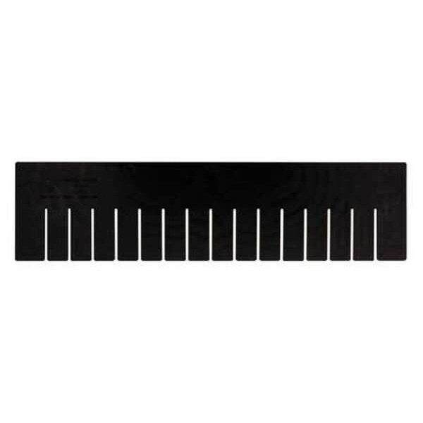 Plastic Divider, Black, 22 1/2 in L, Not Applicable W, 17 1/2 in H