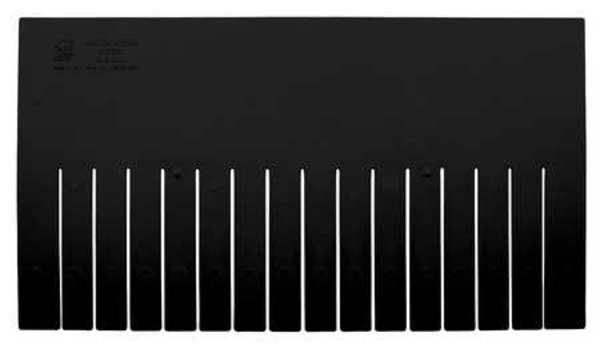 Plastic Divider, Black, 22 1/2 in L, Not Applicable W, 12 in H