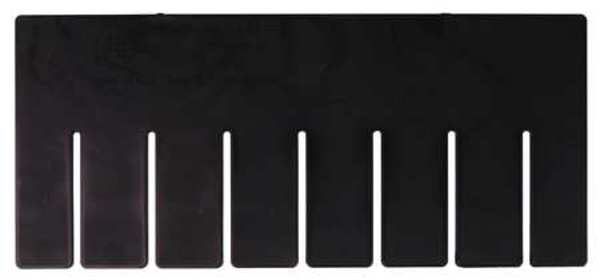 Plastic Divider, Black, 10 7/8 in L, Not Applicable W, 8 1/4 in H