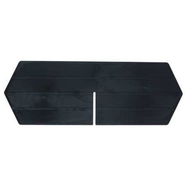 Plastic Divider, Black, 11 in L, 4 in W, 4 in H