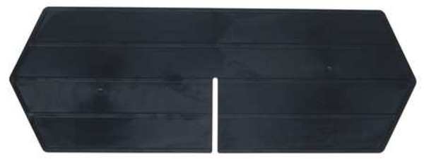 Plastic Divider, Black, 11 in L, 4 in W, 4 in H