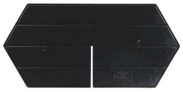 Plastic Divider, Black, 11 1/2 in L, 5 1/2 in W, 5 1/2 in H