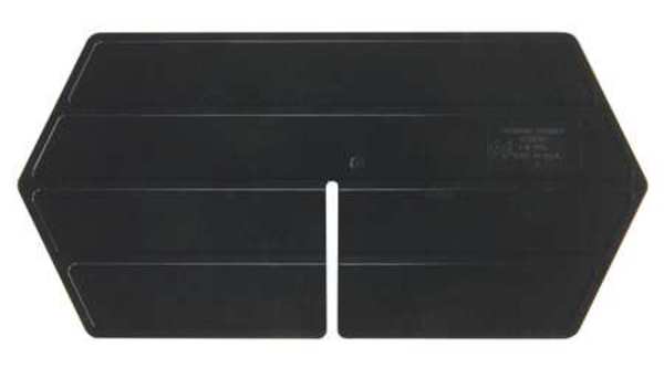 Plastic Divider, Black, 8 in L, 4 in W, 4 in H