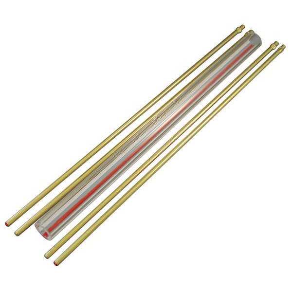 Glass Rod Kit, Red Line, 3/4In Dia, 18In L