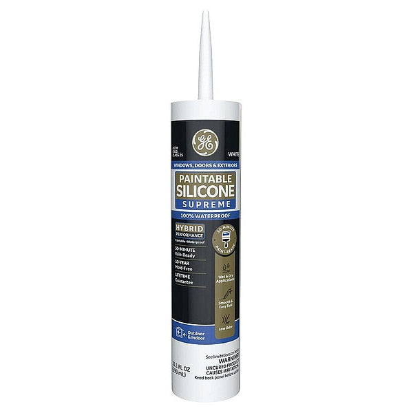 Sealant, 10.1 oz, Cartridge, White, Silicone Base