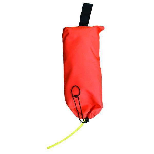 Ring Buoy Rope Bag, 90 Foot Rope, Multi-Filament Polypropylene Rope, Orange