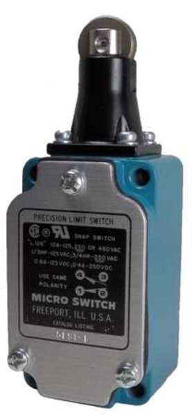 Limit Switch, Plunger, 1NC/1NO, 10A @ 480V AC, Actuator Location: Top