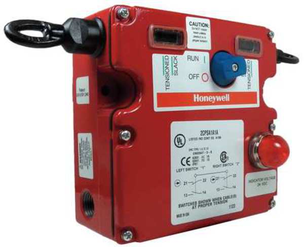 Cable Pull Switch, 10A, Dobl, 2NC/2NO, 24VDC
