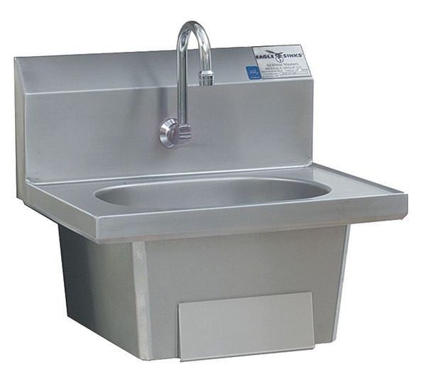 Hand Sink, Wall, 14-3/4 In. L, 18-7/8 In. W
