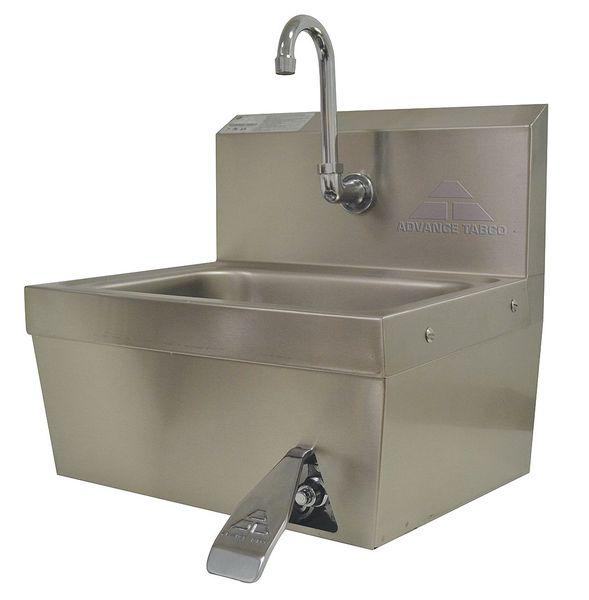 Hand Sink, Wall, 21-1/4 In. L, 17-1/4 In. W