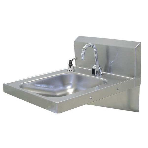 Hand Sink, With Faucet, 20 In. L, 24 In. W