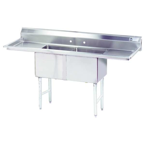 30 in W x 96 in L x 43 in H, Floor Mount, 304 Stainless steel