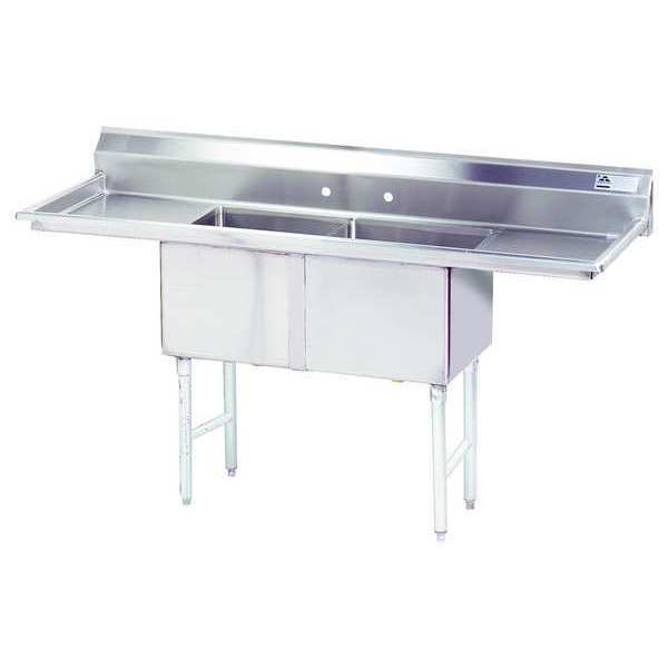 24 in W x 72 in L x 43 in H, Floor Mount, 304 Stainless steel