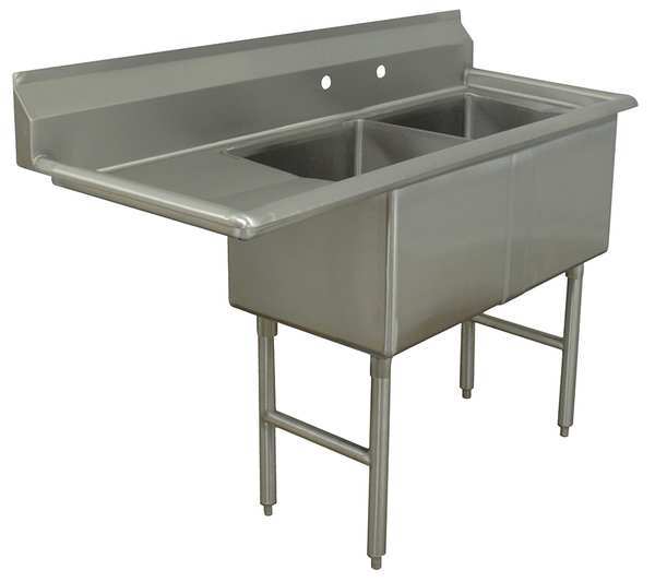 Floor Mount Scullery Sink, Stainless Steel Bowl Size 24