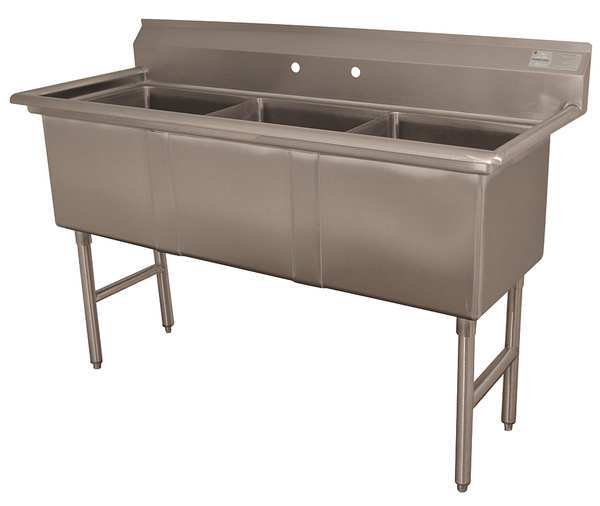 Floor Mount Scullery Sink, Stainless Steel Bowl Size 18