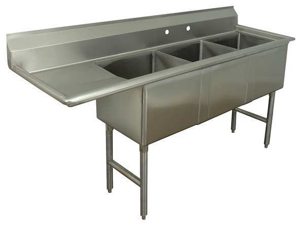 Floor Mount Scullery Sink, Stainless Steel Bowl Size 18