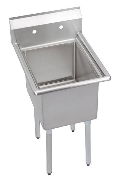Floor Mount Scullery Sink, Stainless Steel Bowl Size 16