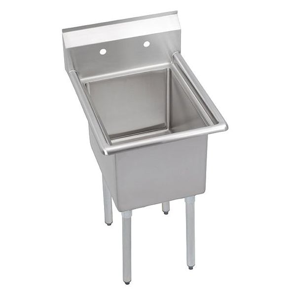 Floor Mount Scullery Sink, Stainless Steel Bowl Size 24