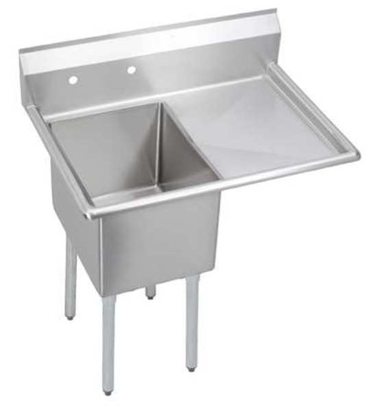 Floor Mount Scullery Sink, Stainless Steel Bowl Size 24