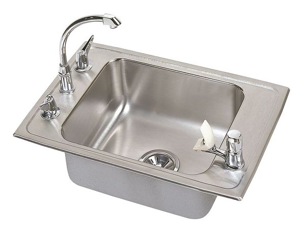 Drop-In Classroom Sink Package, 4 Hole, Lustrous Highlighted Satin Finish