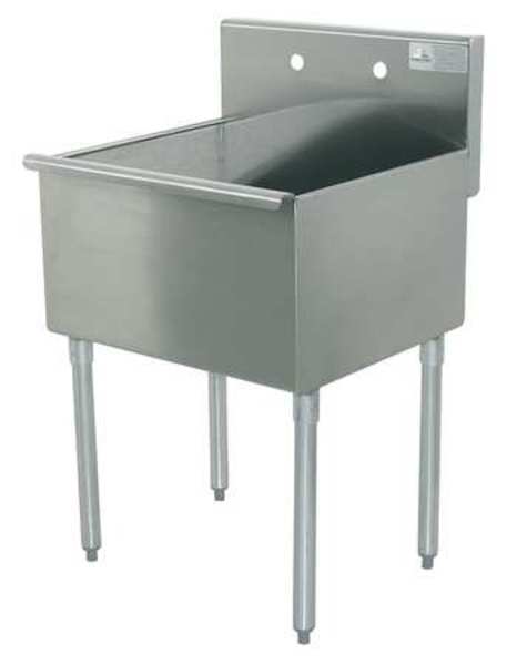 Utility Sink, Stainless Steel, 24 In L