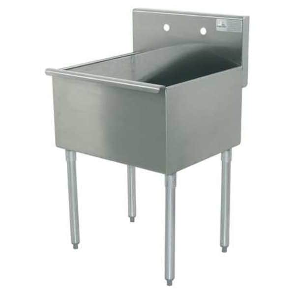 21 1/2 in W x 18 in L x 41 in H, Floor, Stainless Steel, Utility Sink