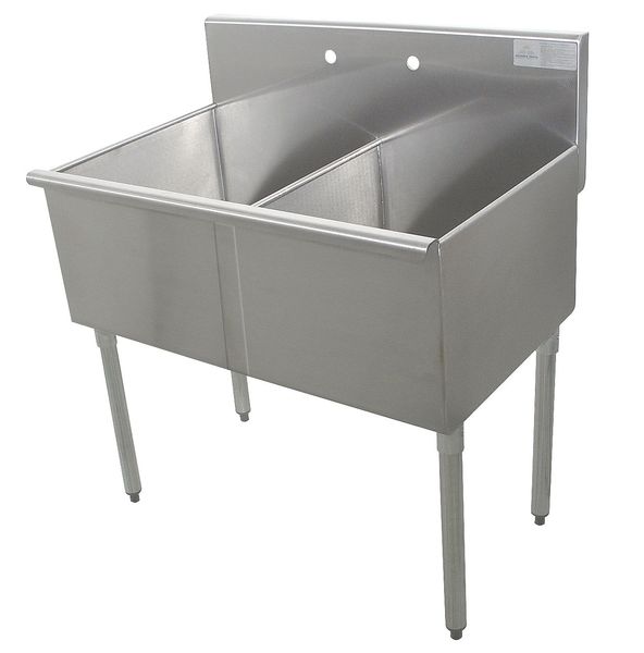 24 1/2 in W x 48 in L x 41 in H, Floor Mount, 430 Stainless Steel