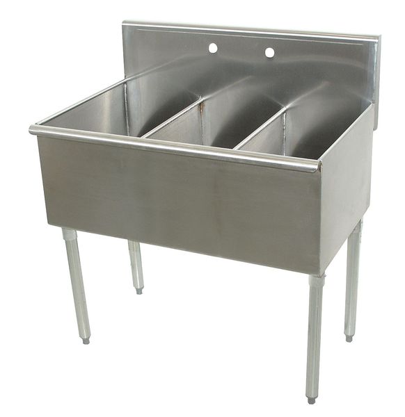 24 1/2 in W x 54 in L x 41 in H, Floor Mount, 430 Stainless Steel