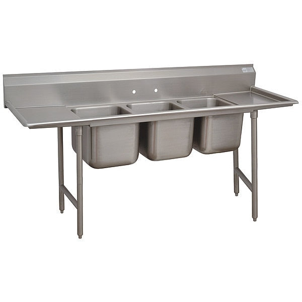 27 in W x 103 in L x 42 in H, Floor Mount, 18 ga. 304 Stainless Steel