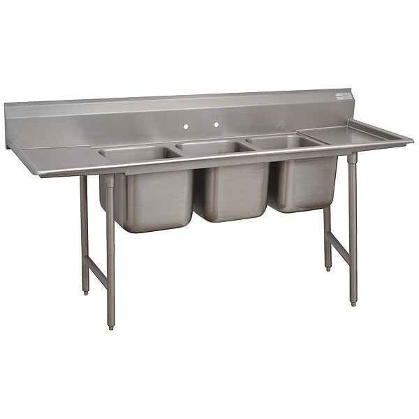 27 in W x 83 in L x 42 in H, Floor Mount, 18 ga. 304 Stainless Steel